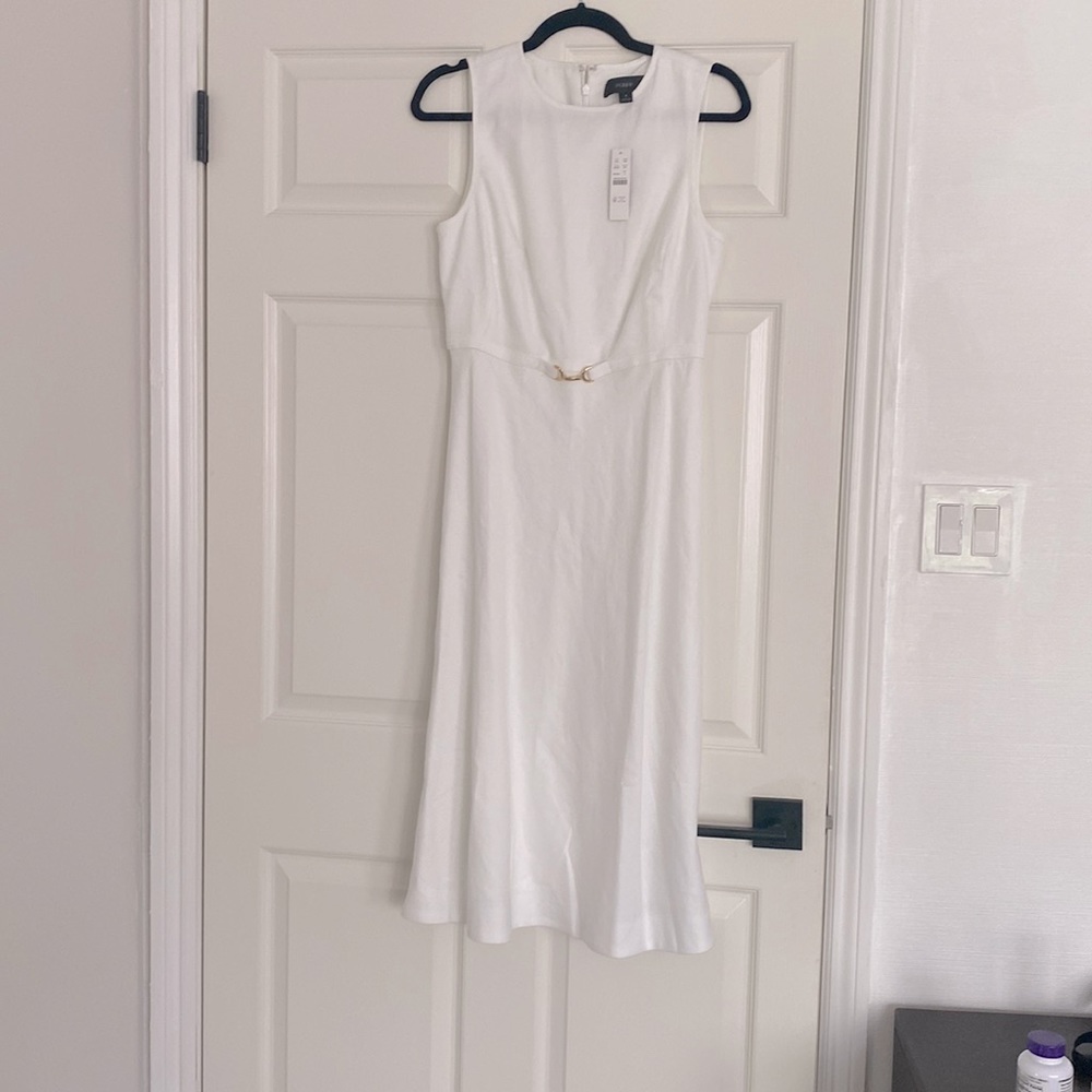 NWT j-crew white linen dress